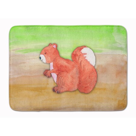 Carolines Treasures Squirrel Watercolor Machine Washable Memory Foam Mat BB7431RUG